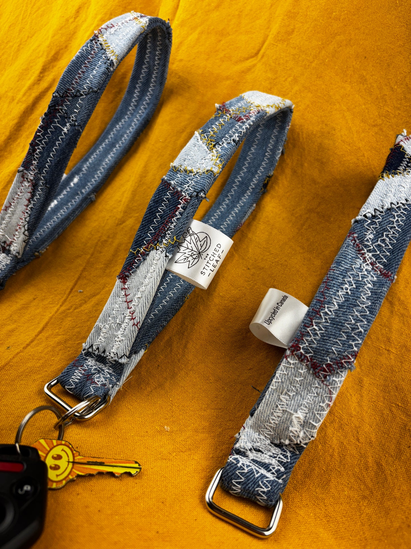 Kelowna Keychain/Wallet strap , Rainbow Patchwork
