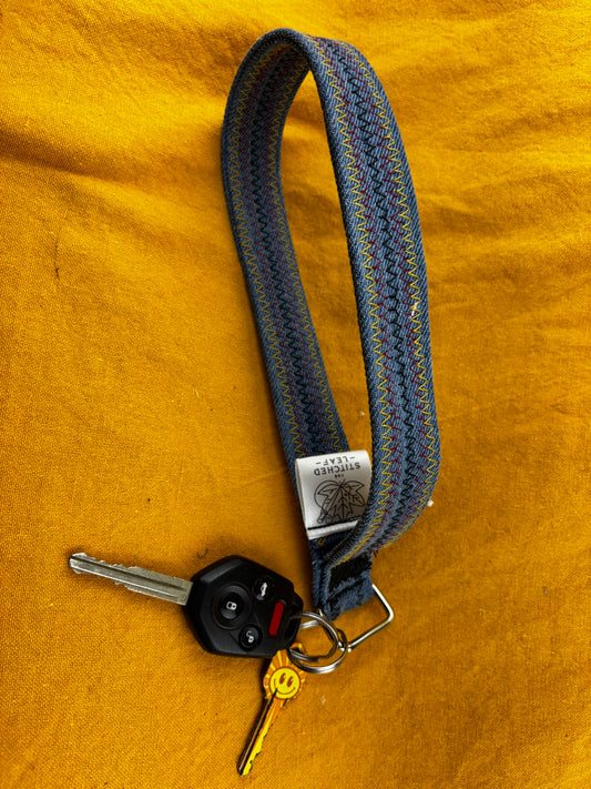 Kelowna Keychain/ Wallet Strap, Rainbow Zigzag