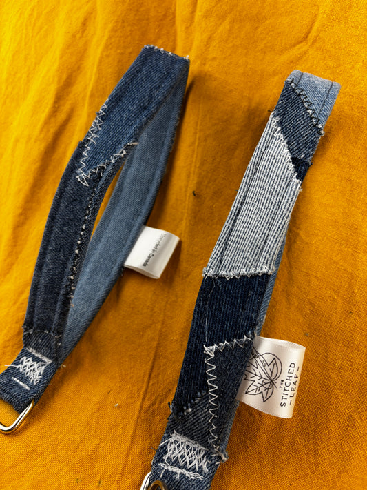 Kelowna Keychain/ Wallet Strap, Black and White Patchwork