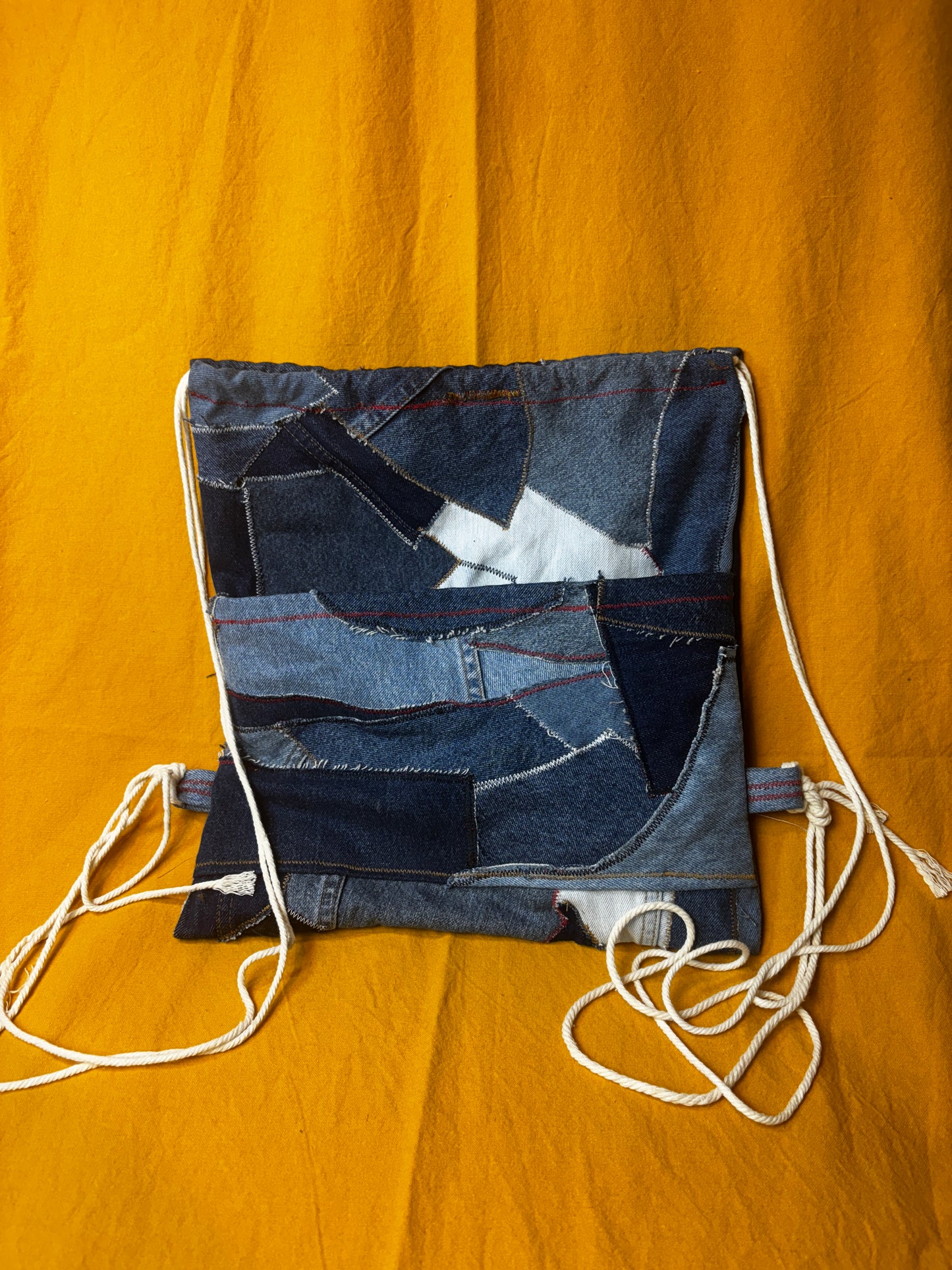 Patchwork Drawstring Bag