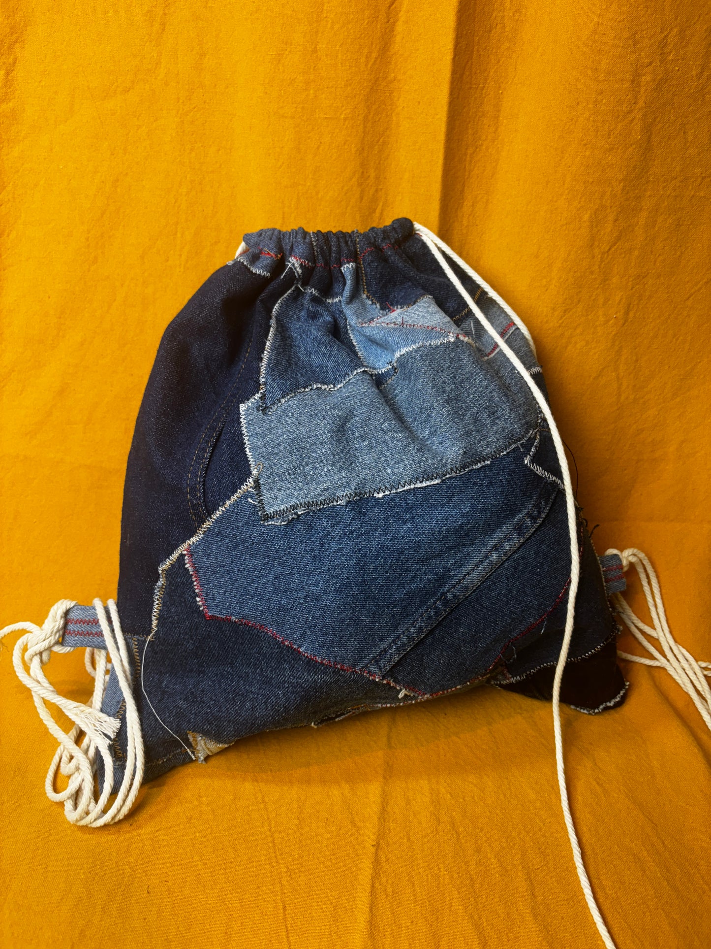 Patchwork Drawstring Bag