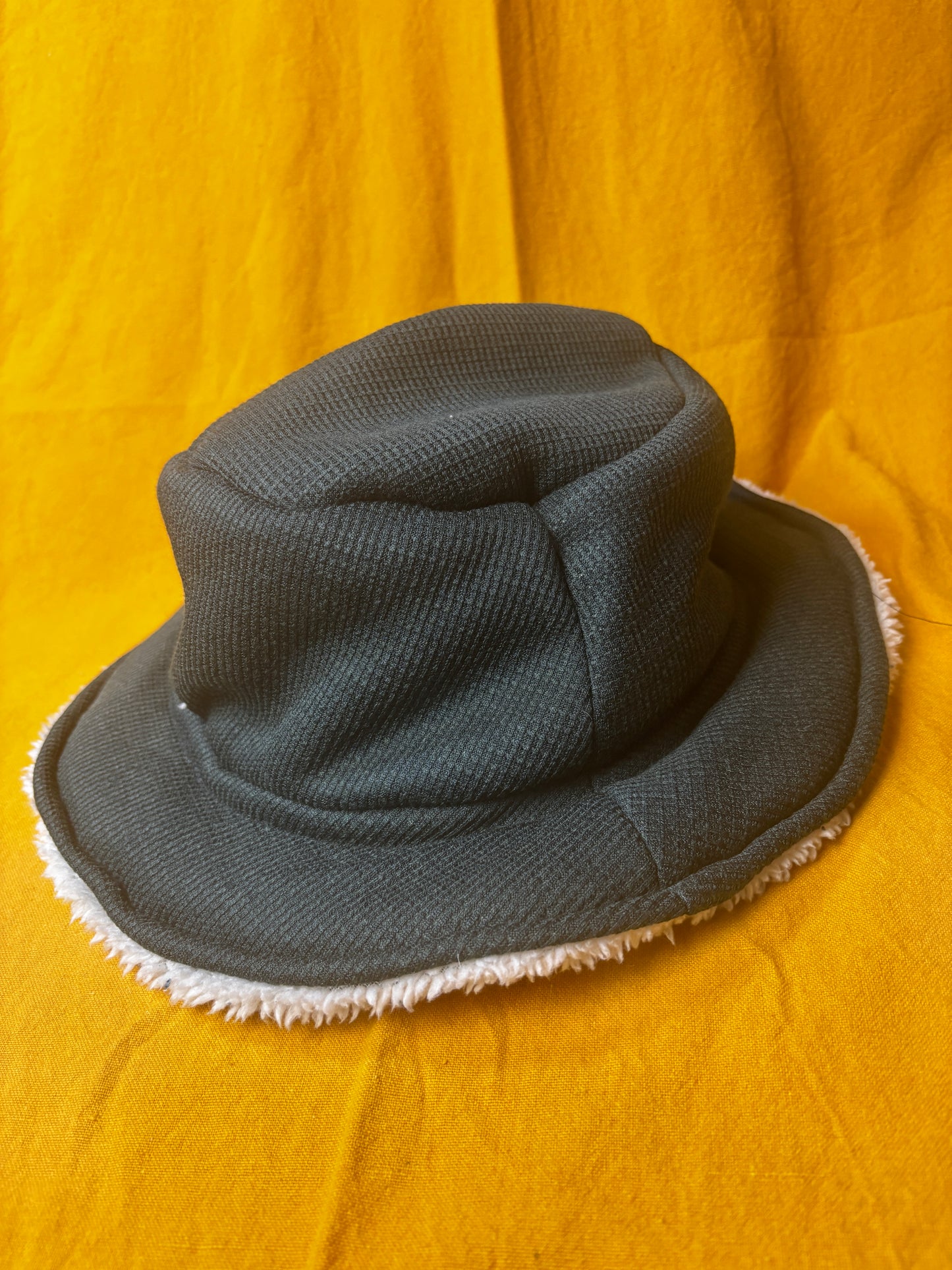 XL Reversible Green Fluffy Bucket Hat