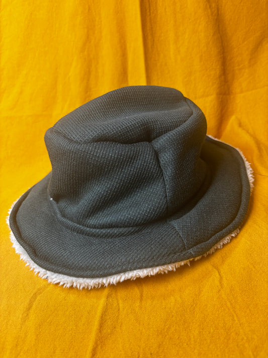 XL Reversible Green Fluffy Bucket Hat